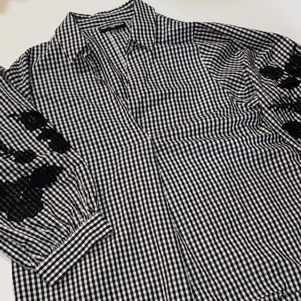 Karl Lagerfeld Monochrome Checkered Shirt